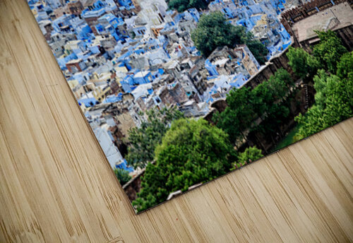 Cityscape view of blue buildings in Jodhpur Rajasthan Marco Brivio puzzle