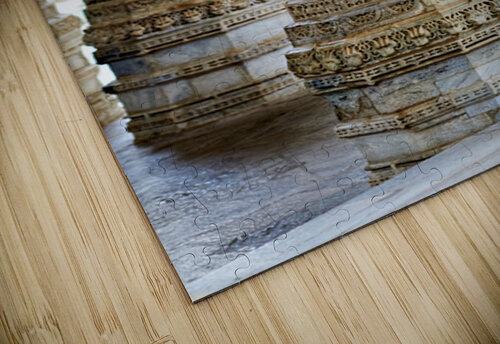 Jain old temples with intricate pillars in Ranakpur Rajasthan Marco Brivio puzzle