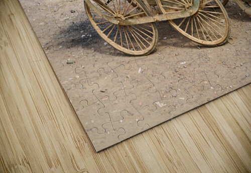 Man pulls an empty cart in Orchha Madhya Pradesh India Marco Brivio puzzle