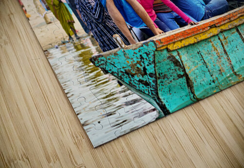 People sit on a boat on the Ganges River Marco Brivio puzzle