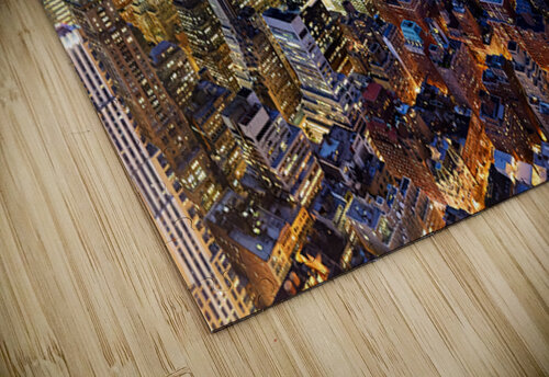 Aerial view shows Manhattan skyline at dusk with city lights Marco Brivio puzzle