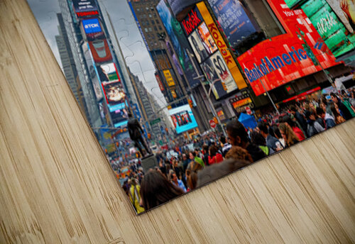 Crowd gathers in Times Square with bright ads in New York City Marco Brivio puzzle