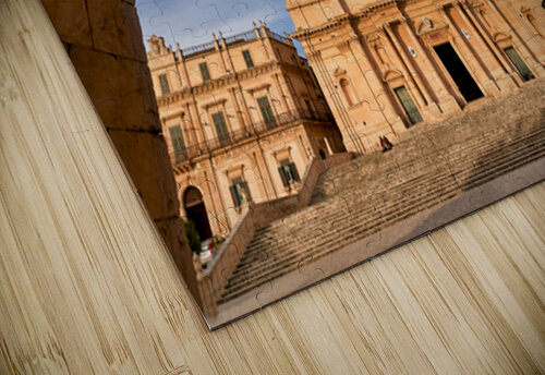 Noto Cathedral stands tall in Noto Sicily with blue sky backdro Marco Brivio puzzle