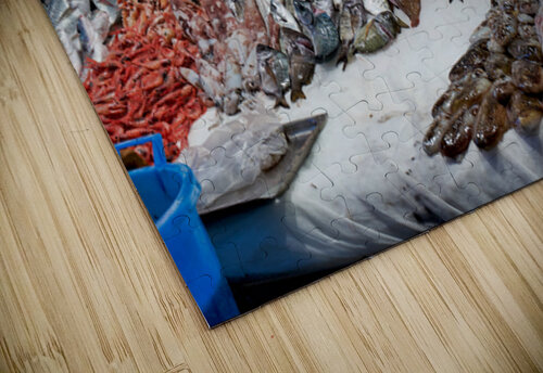 Fresh seafood display at Piscaria market in Catania Sicily Marco Brivio puzzle