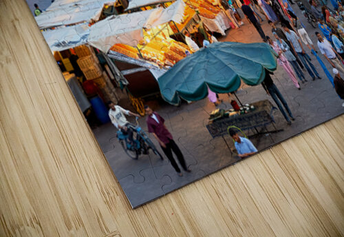 Sunset scene at Djema el Fna square in Marrakesh Morocco Marco Brivio puzzle