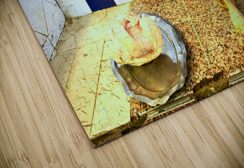 Butcher in Meknes souk interacts with customers during market ho Marco Brivio puzzle