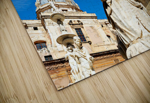 Fountain at Piazza Pretoria in Palermo displays many unique stat Marco Brivio puzzle