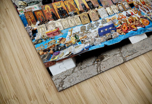 Market scene in Palermo Sicily with local crafts and art Marco Brivio puzzle