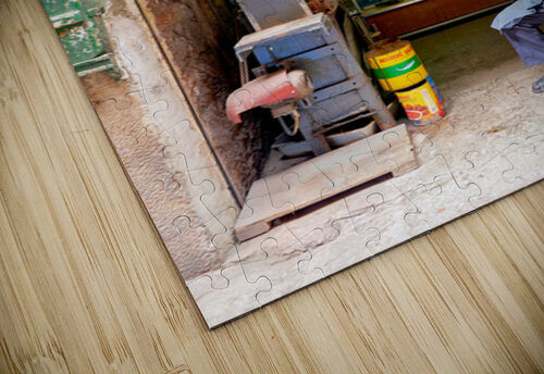 Grinder street shop in Palermo Sicily with shopkeeper Marco Brivio puzzle