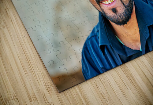 Young man in Syria smiles during a sunny day outdoors Marco Brivio puzzle
