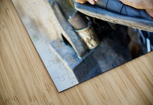 Shoemaker working in Aleppo souq in Syria Marco Brivio puzzle