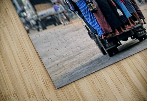 Busy transportation scene in Myanmar during the day Marco Brivio puzzle
