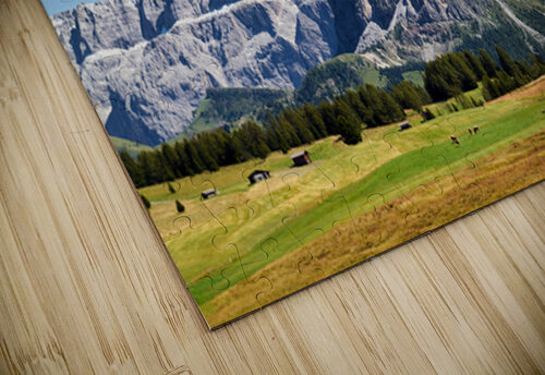 Sassolungo mountain peak view at Seiser Alm in Italy Marco Brivio puzzle