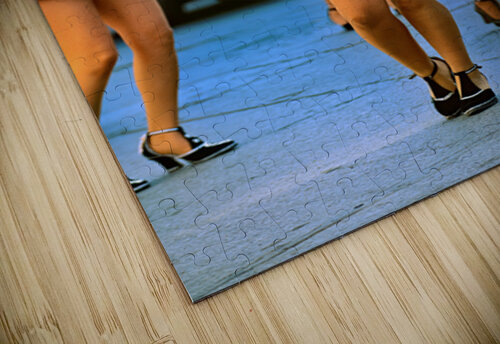 Dancers in blue costumes perform during cultural festival in Arg Marco Brivio puzzle