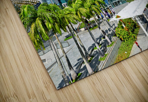 Visitors enjoy view of ArtScience Museum in Singapore near water Marco Brivio puzzle