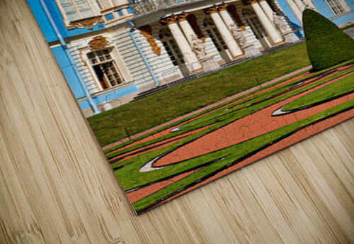 Catherine Palace in Saint Petersburg with blue facade and garden Marco Brivio puzzle