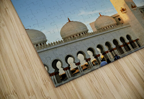 Exploring Sheikh Zayed Grand Mosque in Abu Dhabi during sunset Marco Brivio puzzle