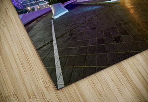 W Abu Dhabi Yas Island hotel entrance at night Marco Brivio puzzle