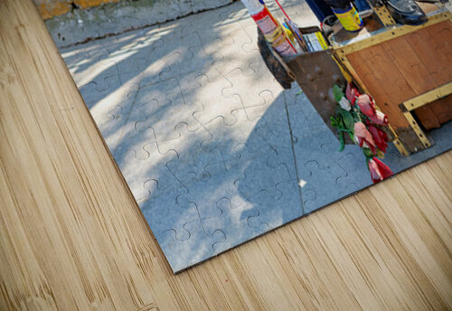 Shoeblack working on shoes in Istanbul Turkey during the day Marco Brivio puzzle