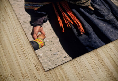 Life in kalash village of bumburet valley with a child Marco Brivio puzzle