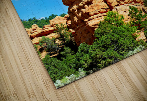 Rock formation towers over trees in Dixie National Forest Marco Brivio puzzle