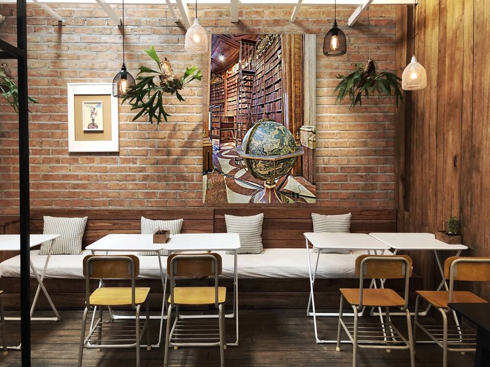 The Prunksaal center of the old imperial library inside the Austrian National Library. Vienna Austria Reproduction