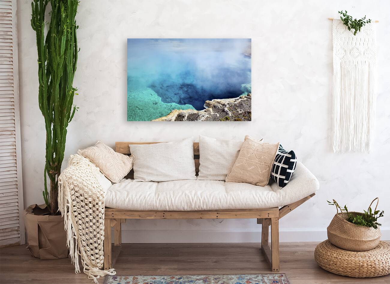 Black Sand Basin. Sapphire Pool at the Yellowstone National Park. Wyoming. USA. Reproduction