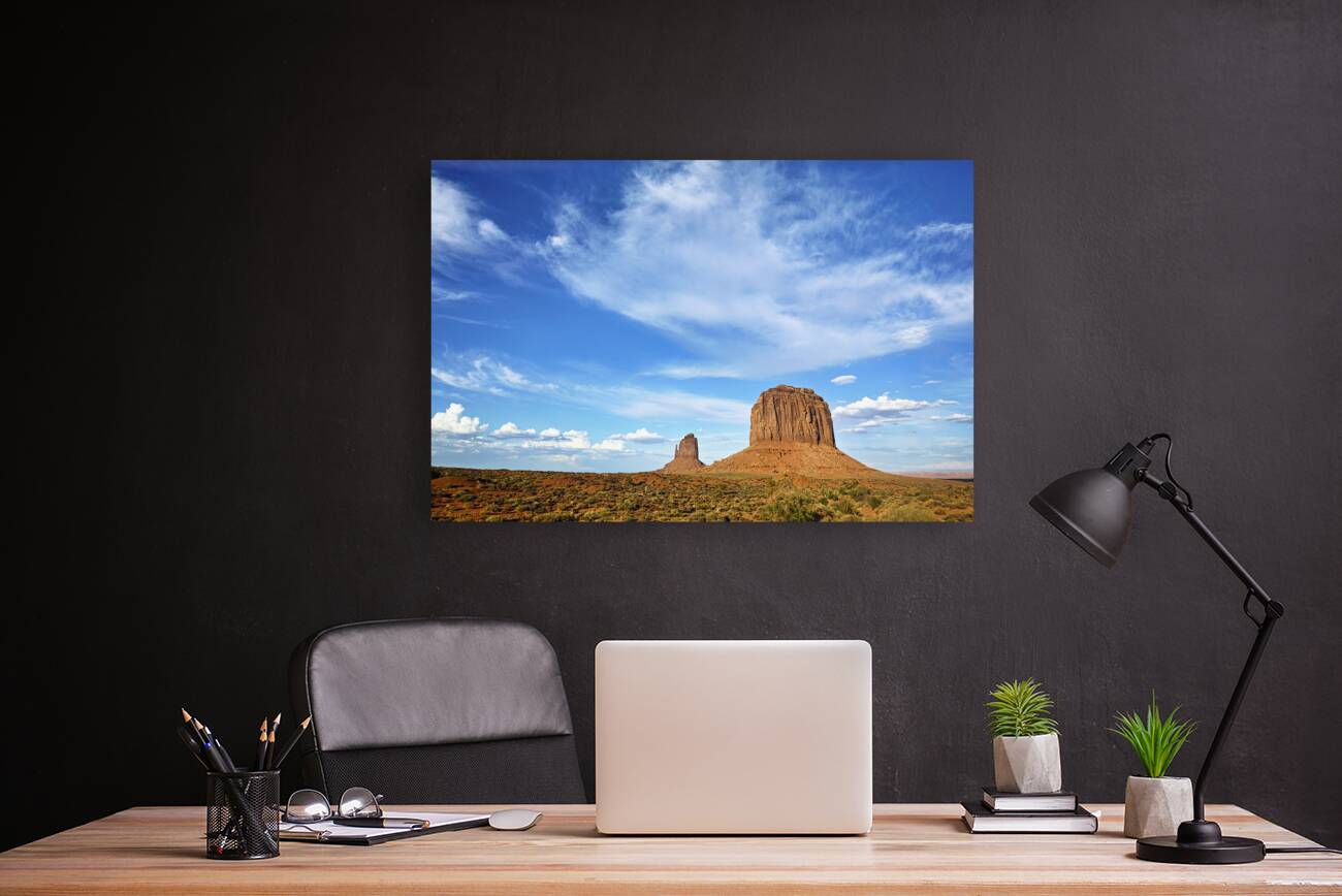 Monument Valley. Navajo Nation. Merrick Butte. West Mitten Butte Reproduction