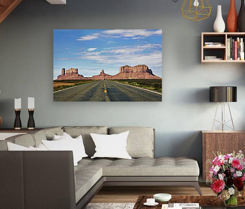 View of Monument Valley in Utah looking south Reproduction