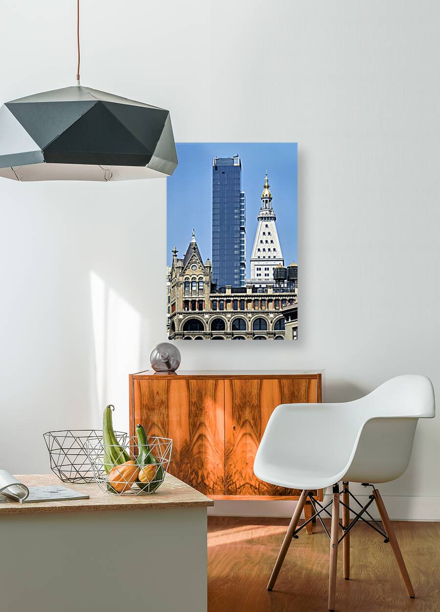 New York. Manhattan. United States. Different architectures downtown Reproduction