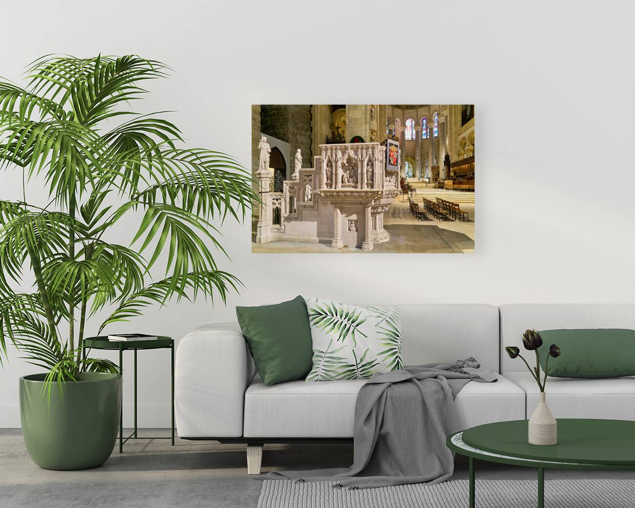 New York. Manhattan. United States. The Cathedral of St. John the Divine Reproduction