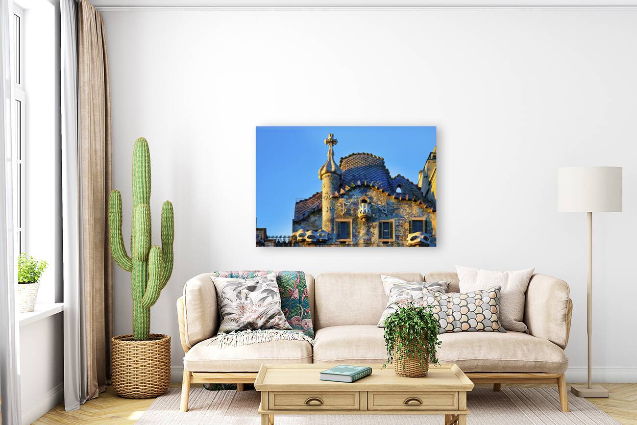 Barcelona. Catalonia. Spain. Casa Batllo is a renowned building located in the center of Barcelona and is one of Antoni Gaudi´s masterpieces Reproduction