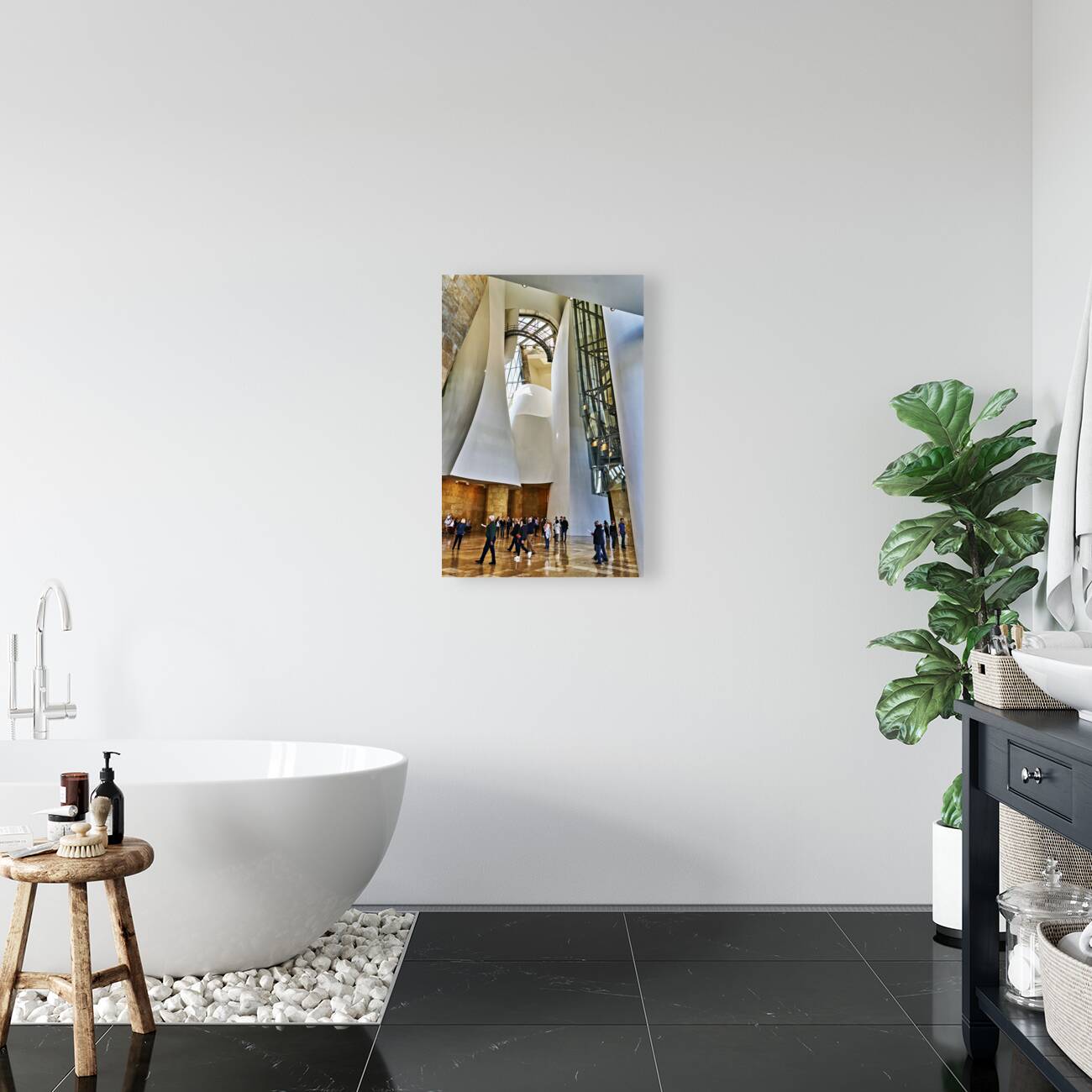 Bilbao Biscay Spain. The interiors of the Guggenheim Museum Reproduction