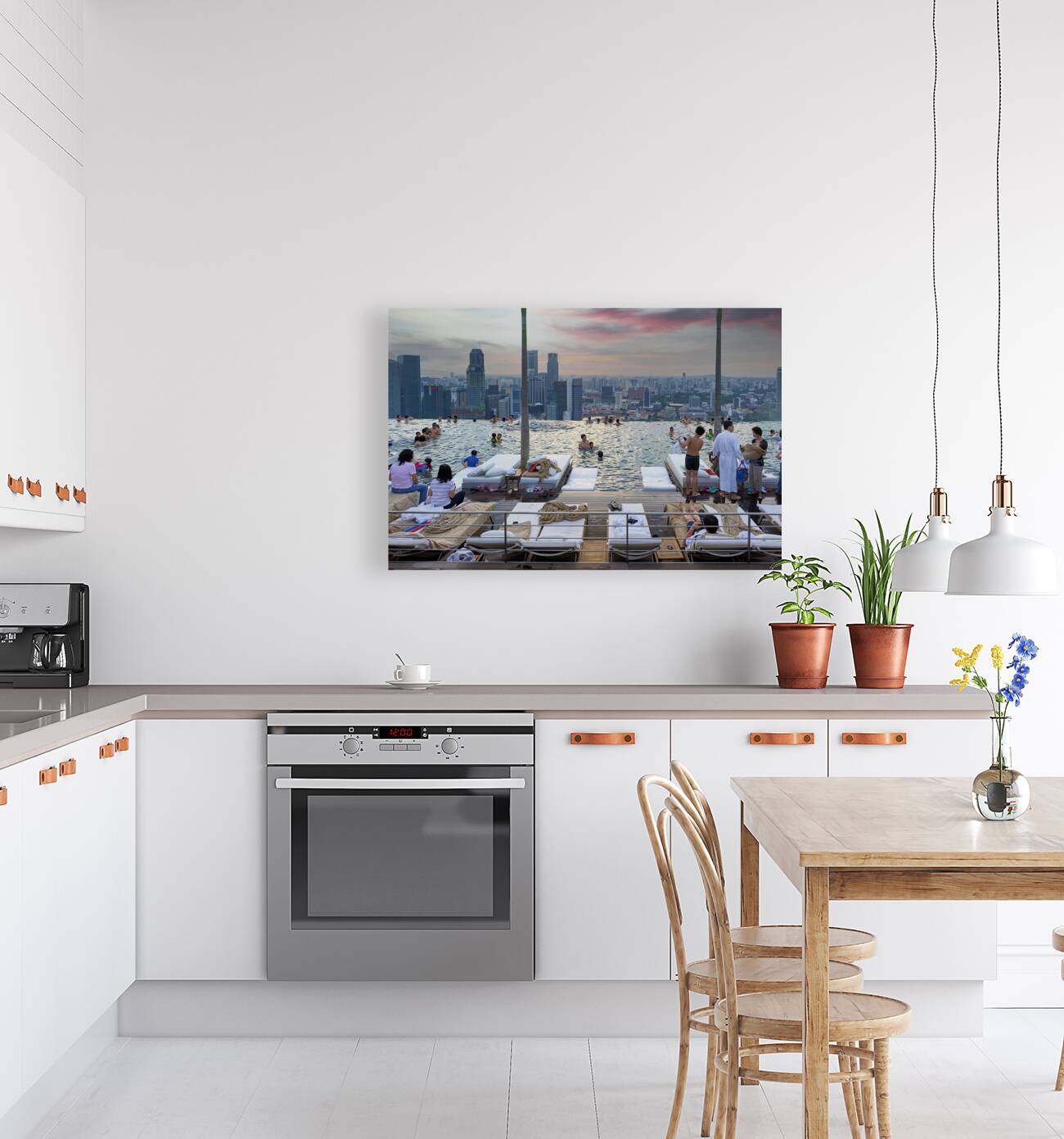 Singapore. The Infinity Pool at Marina Bay Sands Hotel Reproduction