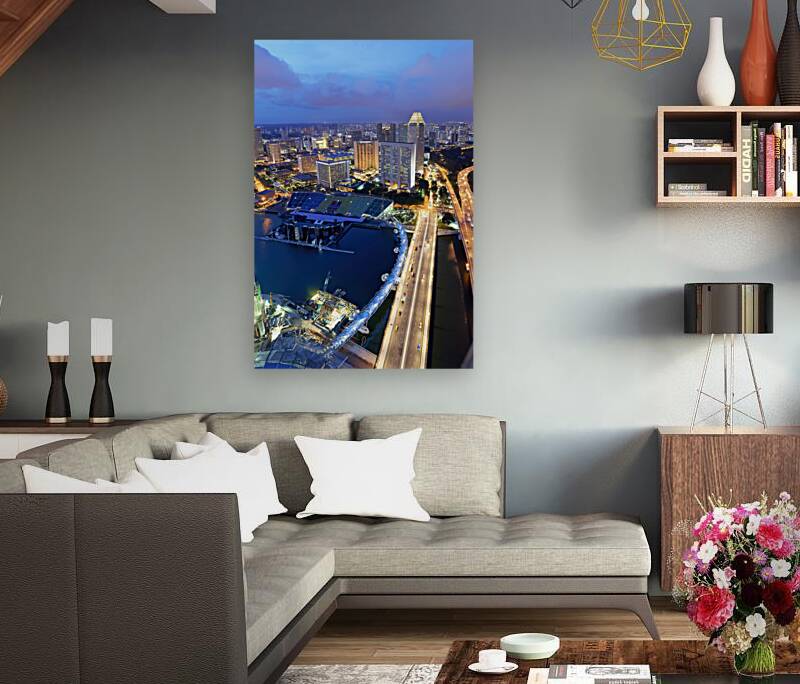 Singapore. Marina Bay at sunset Reproduction