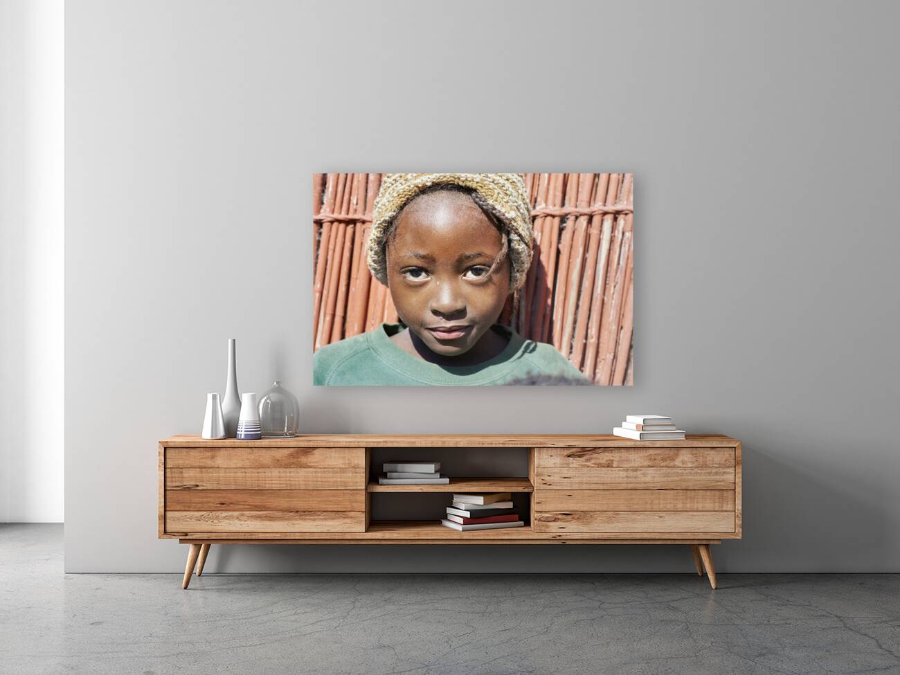 Namibia. Portrait of a joyful child in Kavango Region Reproduction