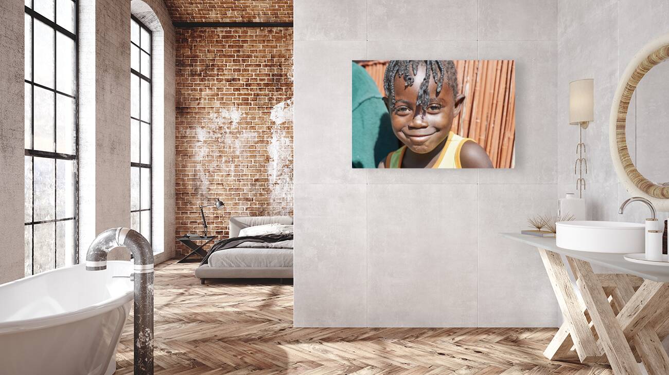 Namibia. Portrait of a joyful child in Kavango Region Reproduction