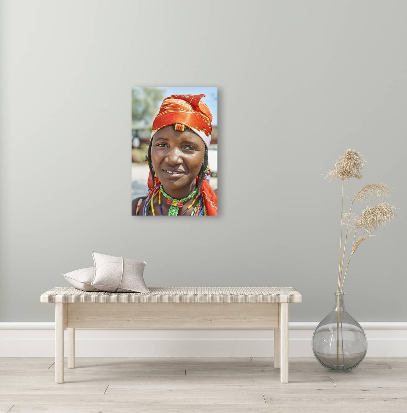 Namibia. Portrait of a woman of Zemba Bantu ethnic group in Kunene Region Reproduction