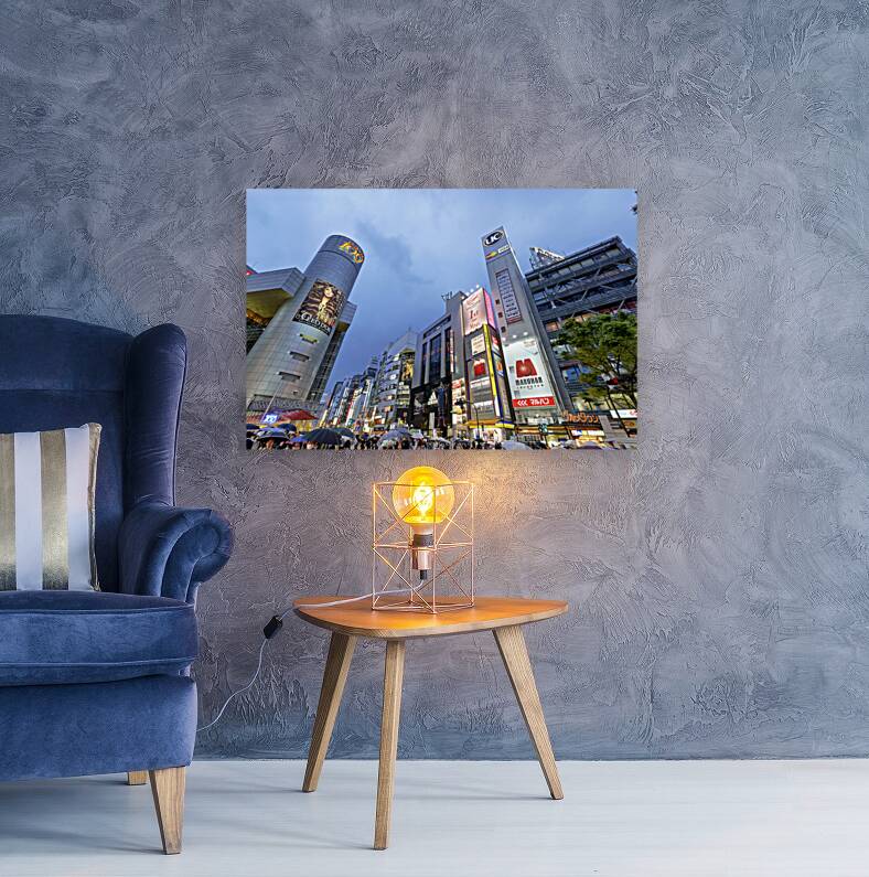 Japan. Tokyo. Shibuya district at night Reproduction