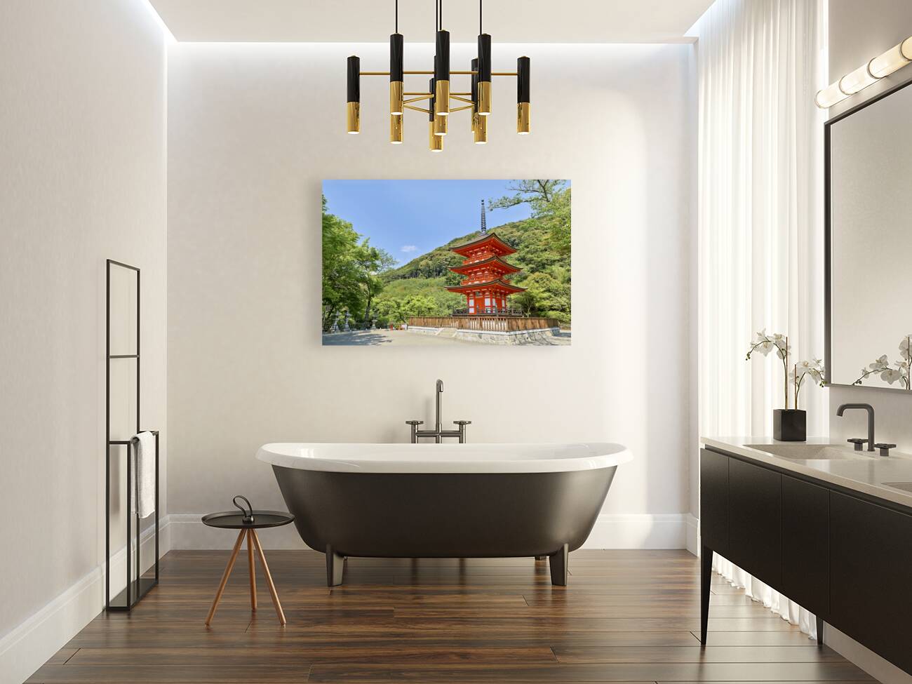 Japan. Kyoto. Kiyomizu Dera Temple. Koyasu Pagoda Reproduction