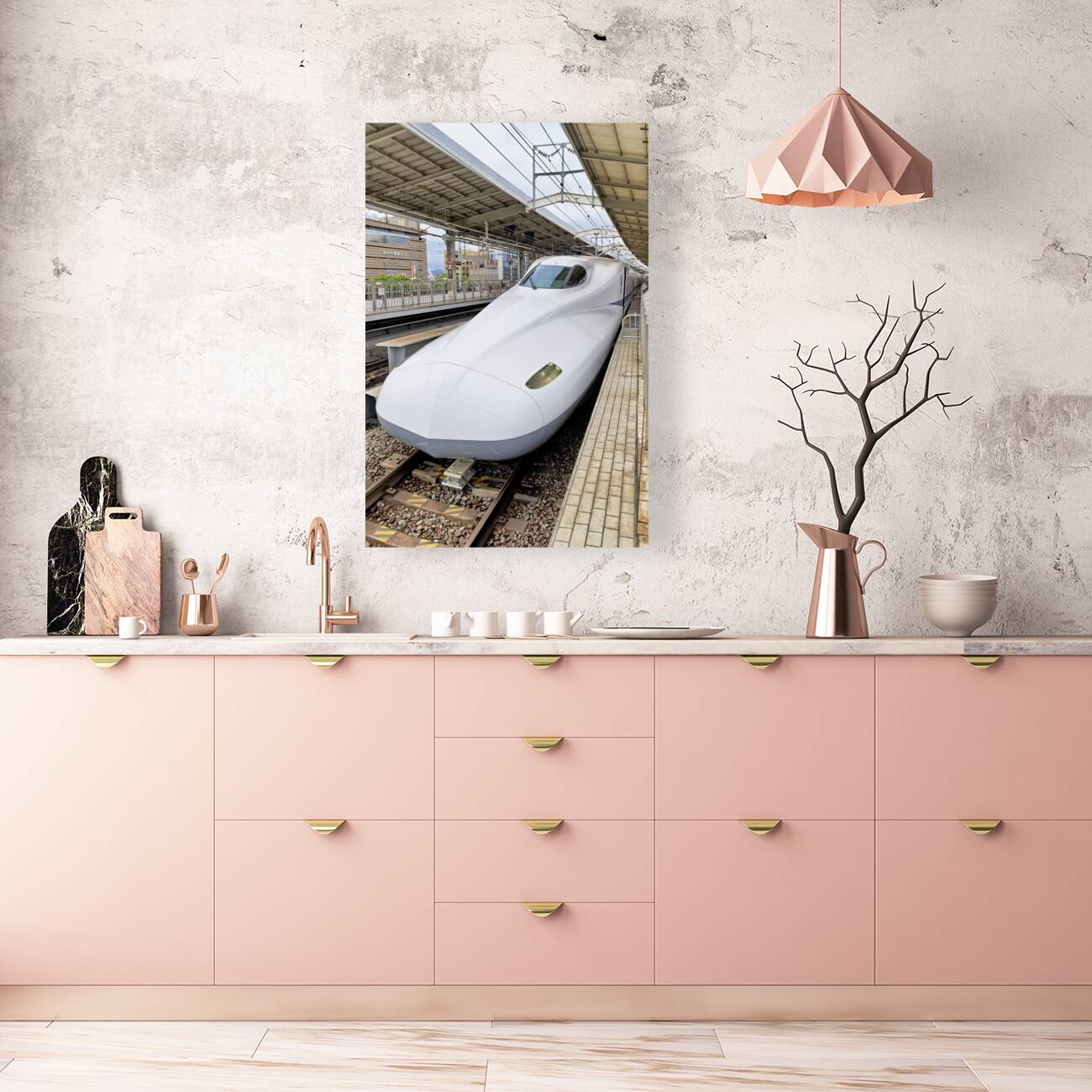 Japan. Kyoto Station. Shinkansen bullet train Reproduction