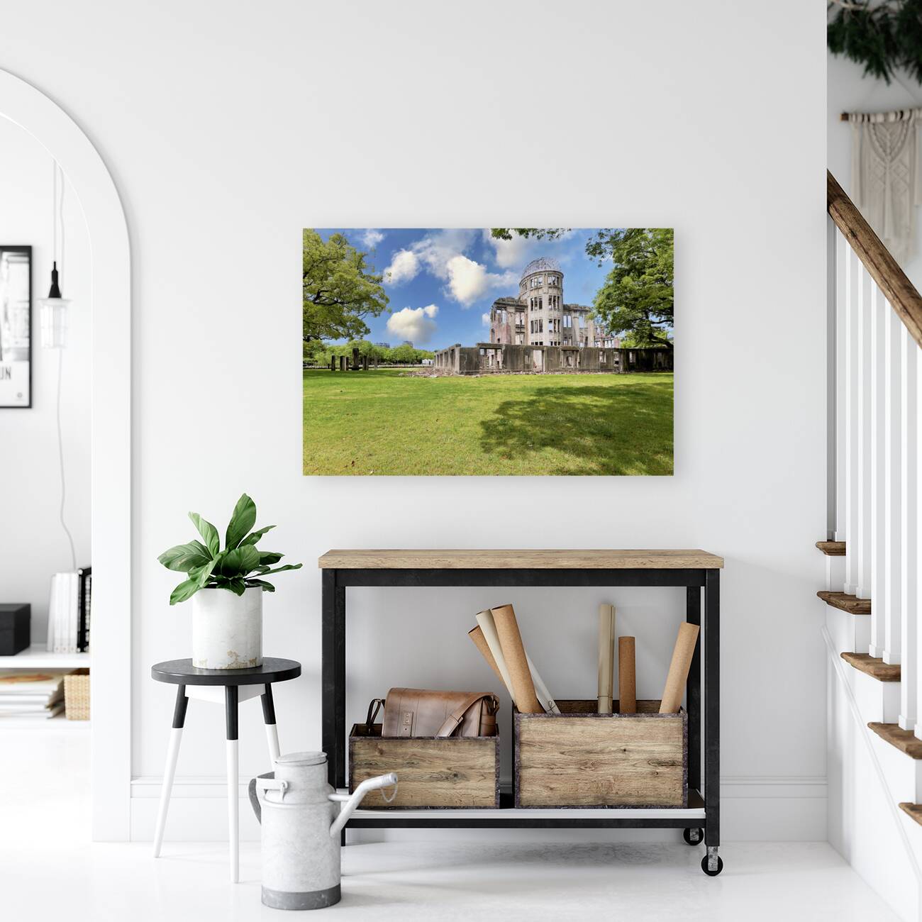 Japan. Hiroshima. Peace Memorial Genbaku Dome Reproduction