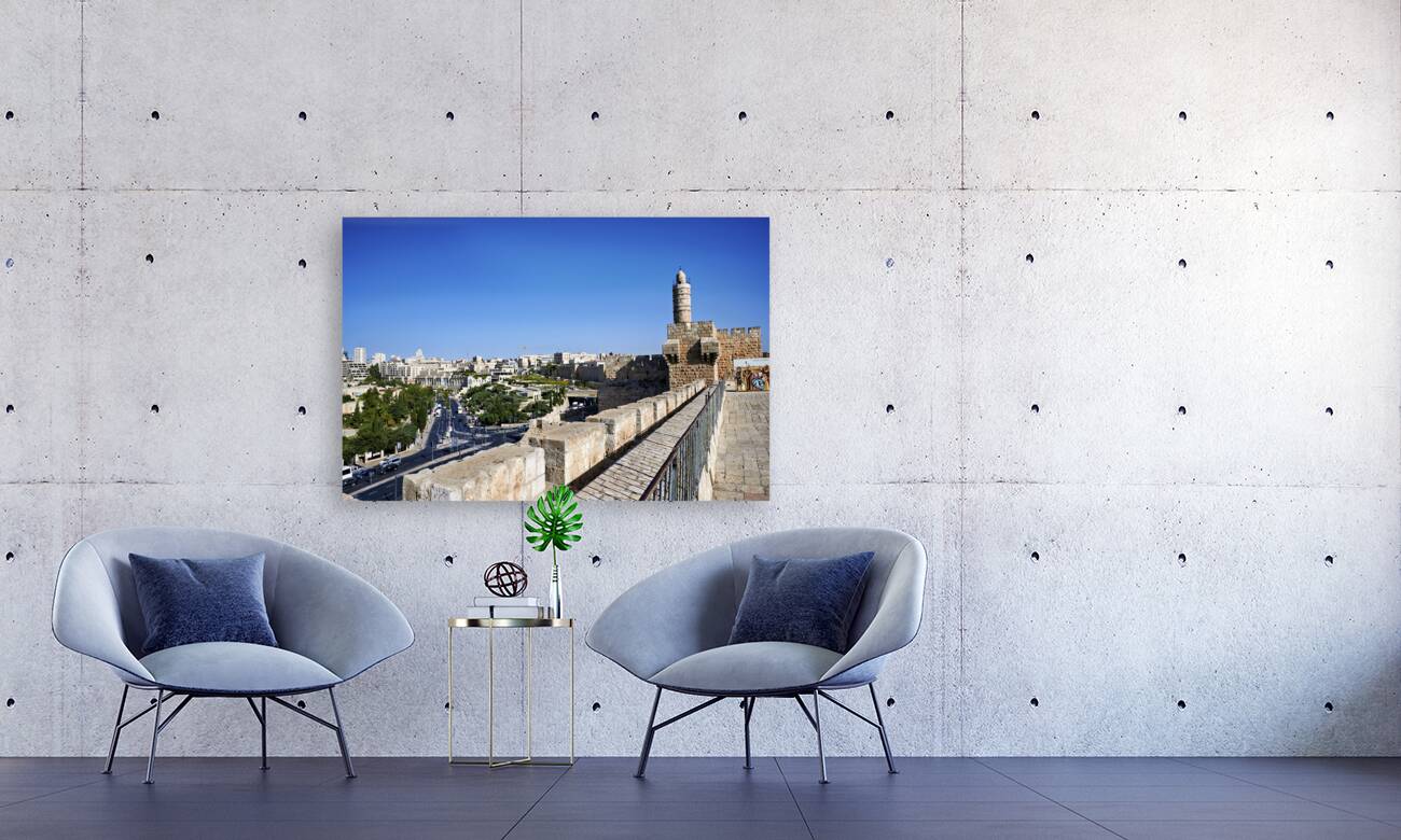 Jerusalem Israel. The ramparts of the old city Reproduction