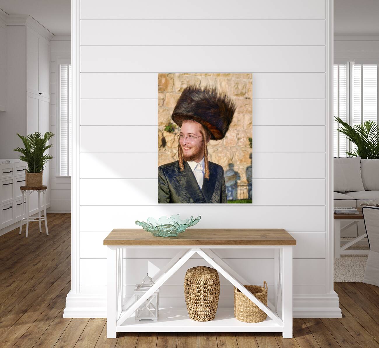 Jerusalem Israel. Orthodox jews praying at the wailing wall Reproduction