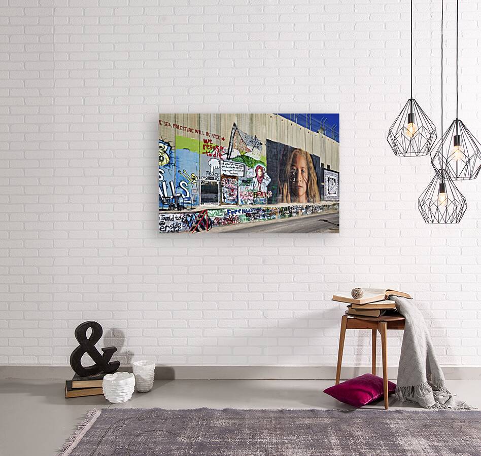 Jerusalem Israel. The west bank separation wall in Bethlehem Reproduction