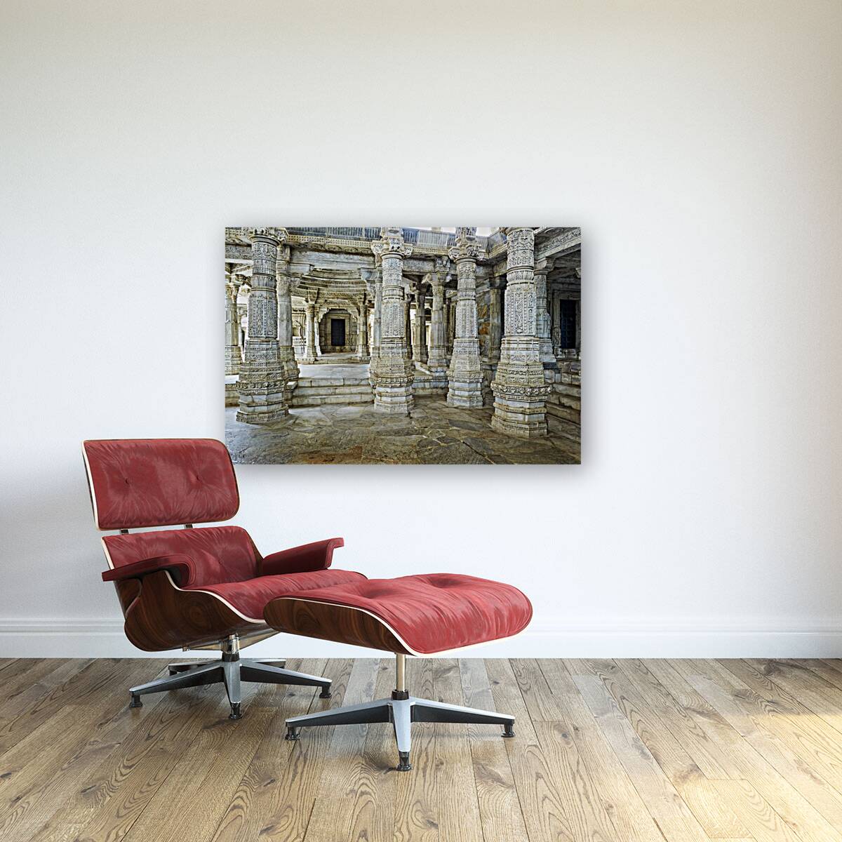India Rajasthan. Jain Old Temples in Ranakpur Reproduction