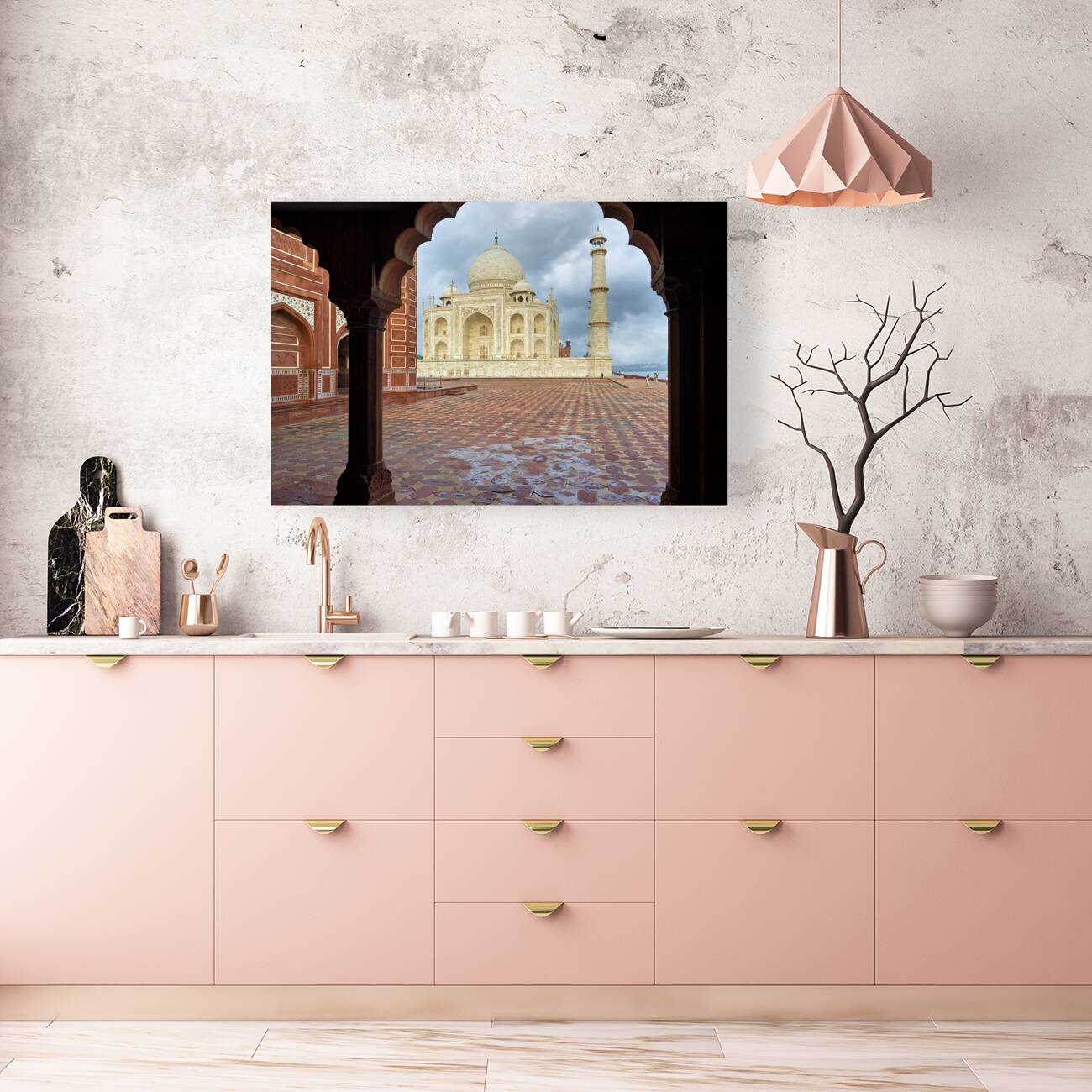 India Agra. The Taj Mahal Palace Reproduction