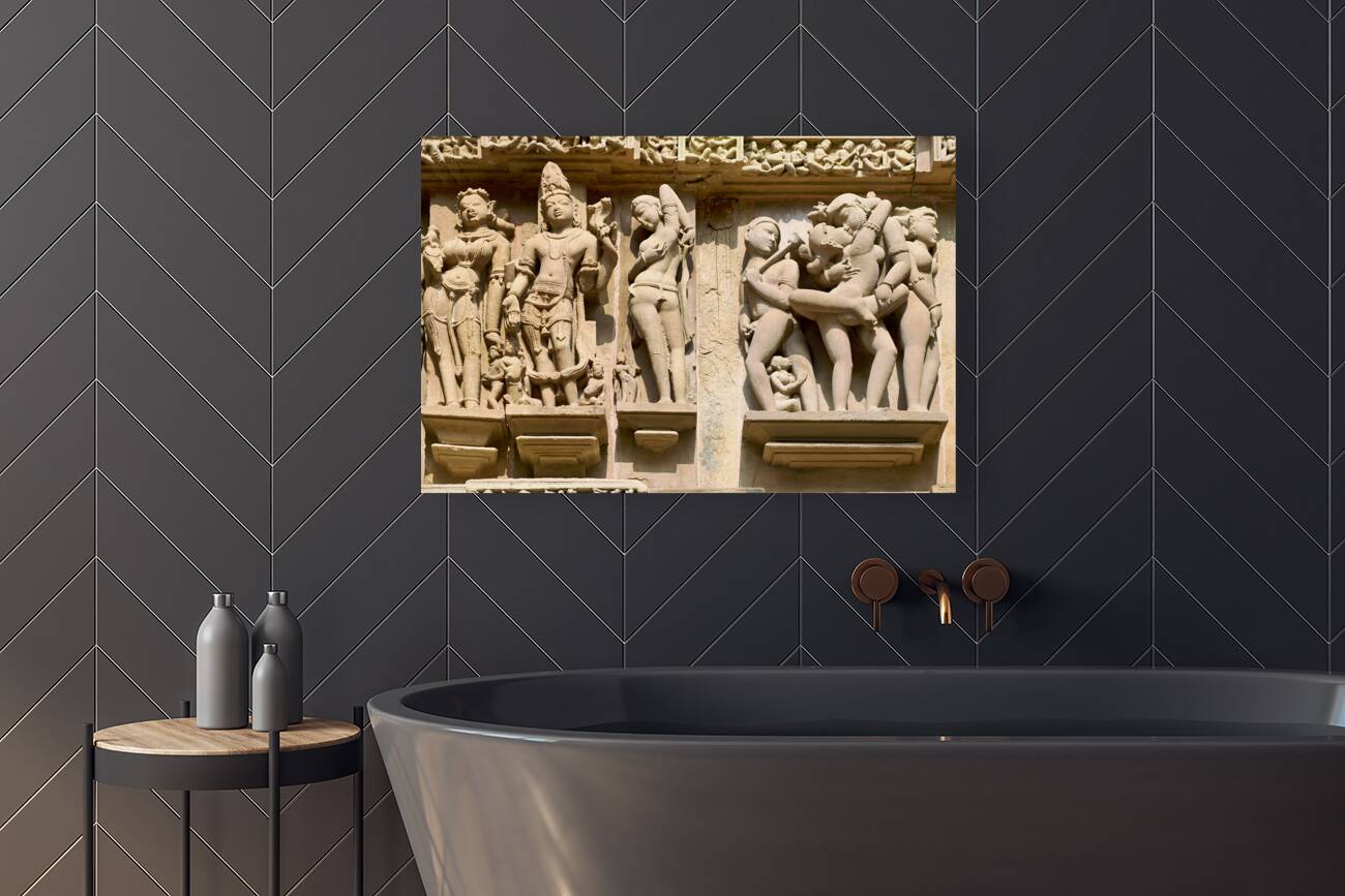 India Madhya Pradesh Khajuraho. The hindu erotic temples Reproduction