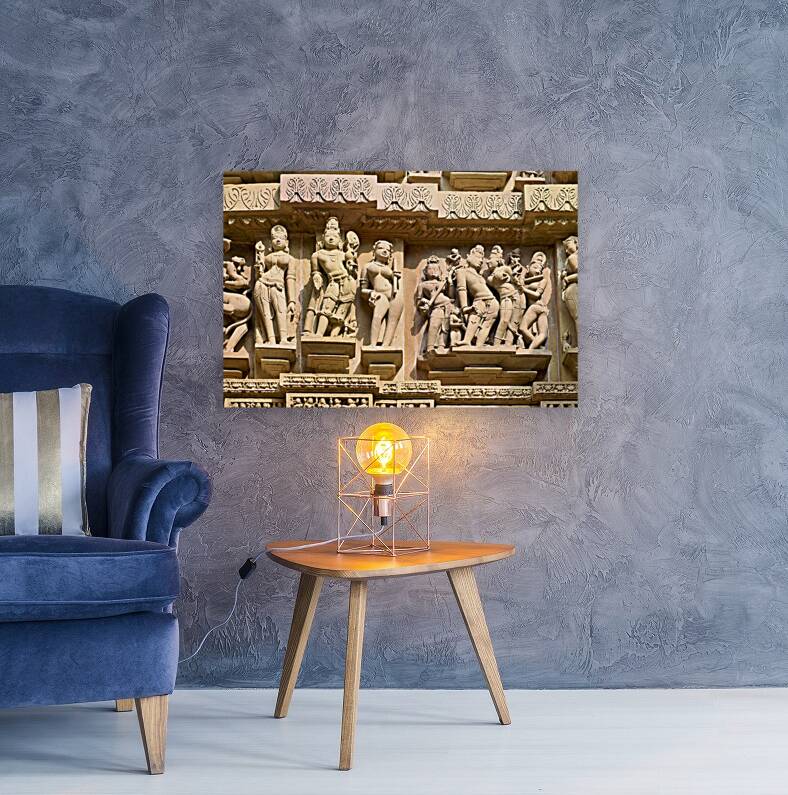 India Madhya Pradesh Khajuraho. The hindu erotic temples Reproduction