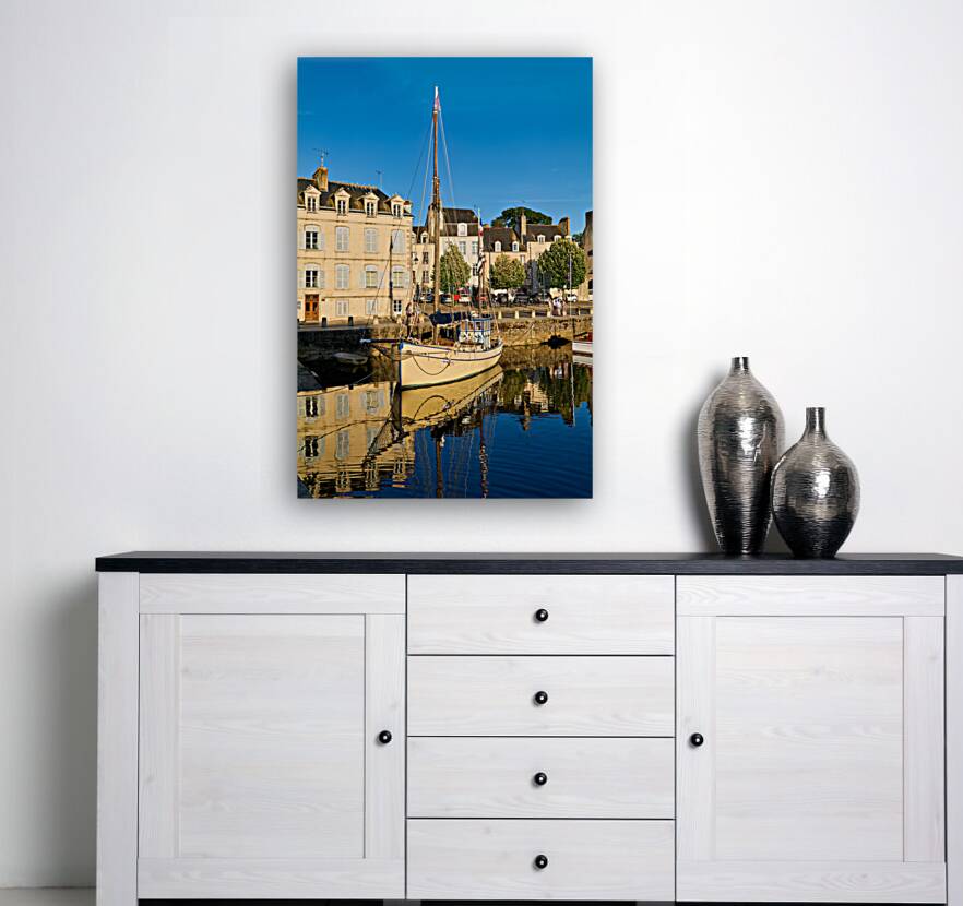 Vannes Brittany France. Boats moored at the port Reproduction